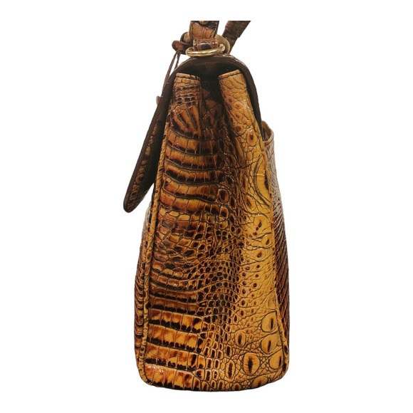 SOLD! BRAHMIN Toasted Almond Melbourne Satchel with chain shoulder strap - Picture 11 of 16